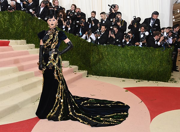 Katy Perry attends the "Manus x Machina: Fashion in an Age of Technology" Costume Institute Gala at Metropolitan Museum of Art. Courtesy of Larry Busacca/Getty Images.