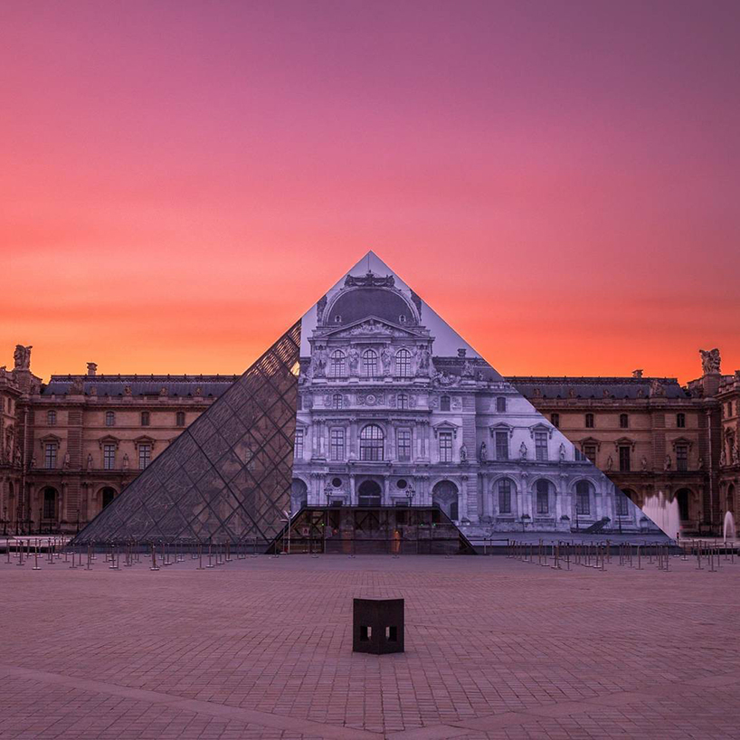 "JR at the Louvre." Courtesy of David Emeran via Instagram.