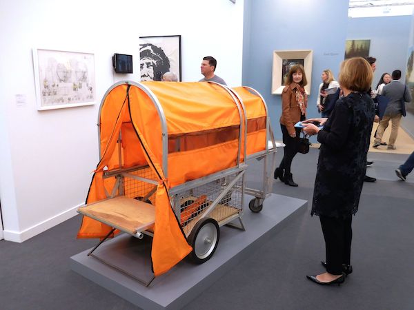 Krzysztof Wodiczko's <em>Homeless Vehicle</em> at Galerie Lelong<br>Image: Ben Davis