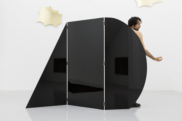 Installation view of Jacopo Miliani, A Slow Dance Without Name at Kunsthalle Lissabon, Lisbon, 2016. Photo: Bruno Lopes, Courtesy Kunsthalle Lissabon.