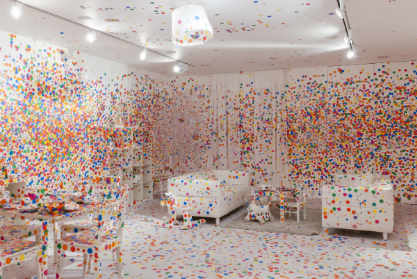 Obliteration Room by Yayoi Kusama. Photo: © Yayoi Kusama; Courtesy of Ota Fine Arts, Tokyo /Singapore; Victoria Miro, London; David Zwirner, New York; KUSAMA Enterprise.