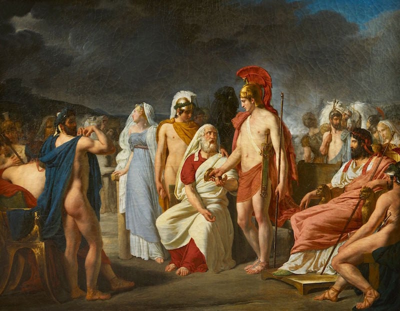 Raymond Quinsy Monvoisin, Achilles Giving Nestor the Prize of Wisdom, ca. 1820. Photo: courtesy Didier Aaron.