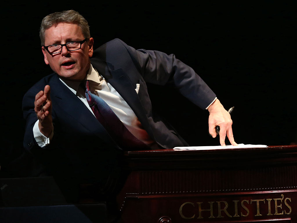 Christie's auctioneer Jussi Pylkkanen Photo: Carl Court/Getty Images