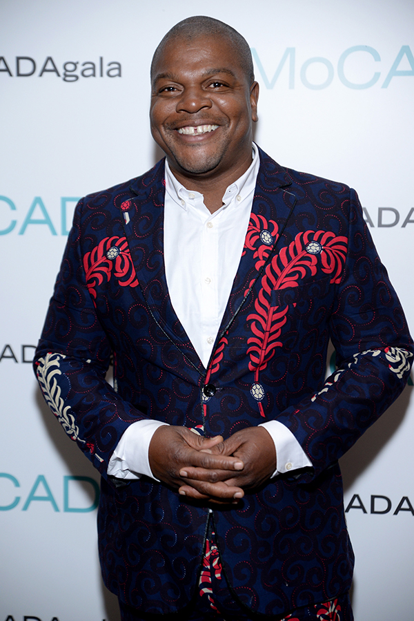 Kehinde Wiley attends MoCADA 2nd Annual Masquerade Ball at Brooklyn Academy of Music. Courtesy Jenny Anderson/Getty Images for MoCADA.