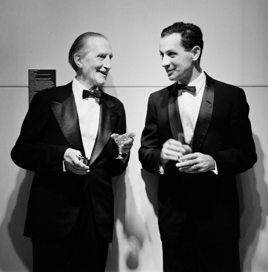 Friedman, right, with Marcel Duchamp. Photo courtesy Walker Art Center.