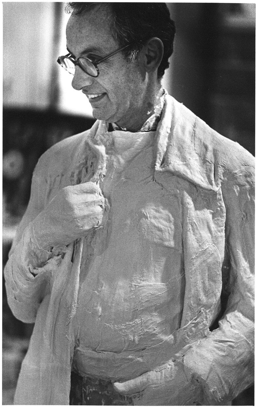 Friedman poses for a plaster sculpture by George Segal, 1978. Photo courtesy Walker Art Center.