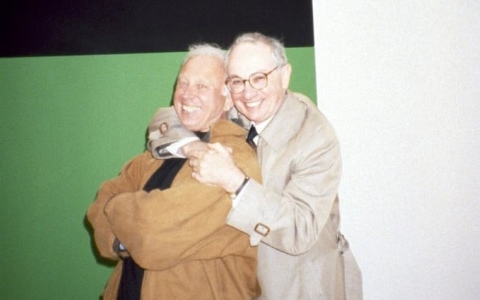 Walker Art Center's Martin Friedman, right, with Ellsworth Kelly. Photo courtesy Walker Art Center.