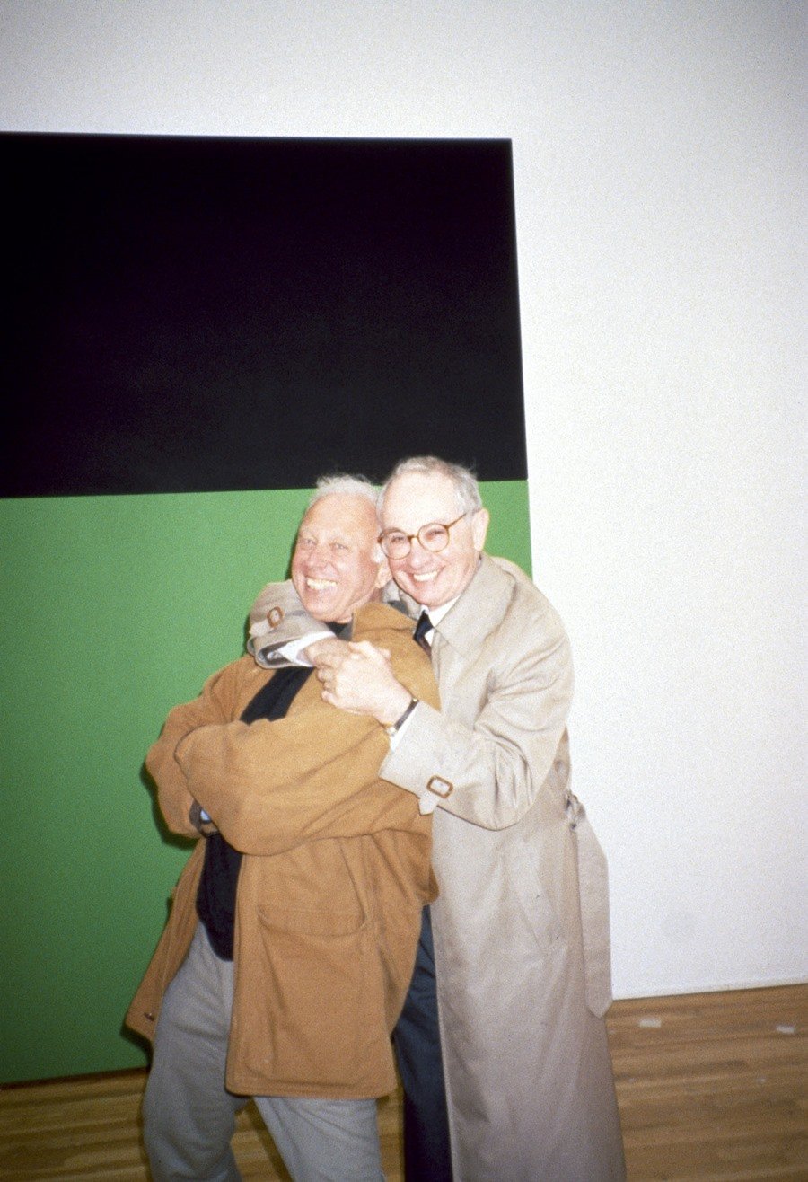 Martin Friedman, right, with Ellsworth Kelly. Photo courtesy Walker Art Center.