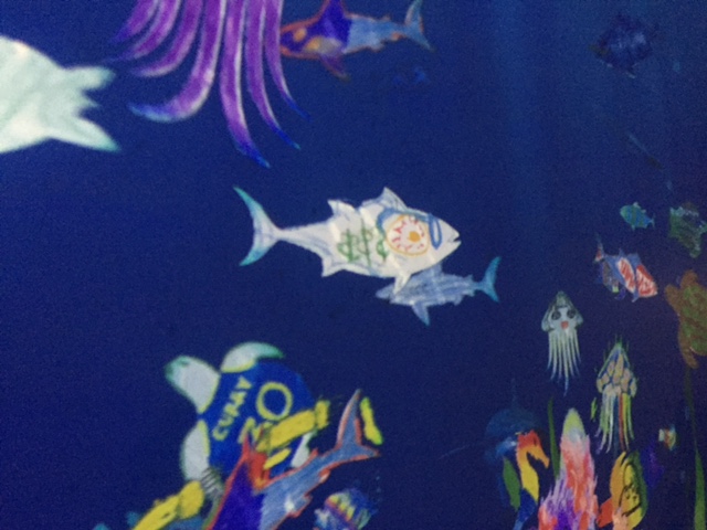 The author's own fish in teamLab's Sketch Aquarium. Image: Ben Davis.