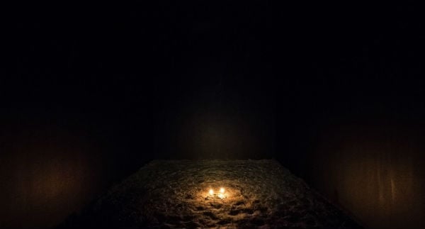 Terence Kohn. A beeswax candle burning from both ends. Photo courtesy of Andrew Edlin Gallery.