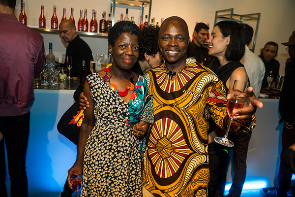 Thelma Golden and Richard Muholi at AFRICA'SOUT!2016. Courtesy of Richard G. Burrowes.