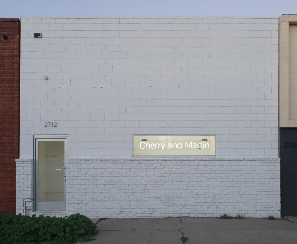 Exterior of Cherry & Martin gallery. Photo: courtesy Cherry & Martin, Los Angeles.