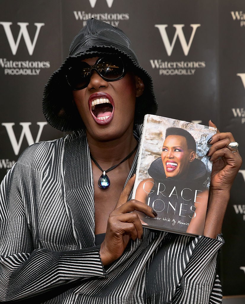 Grace Jones attends a signing of her new autobiography "I'll Never Write My Memoirs" at Waterstones, Piccadilly on November 12, 2015 in London, England. Courtesy of Chris Jackson/Getty Images.