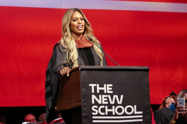 Laverne Cox, speaking at the New School. Image: Laverne Cox.