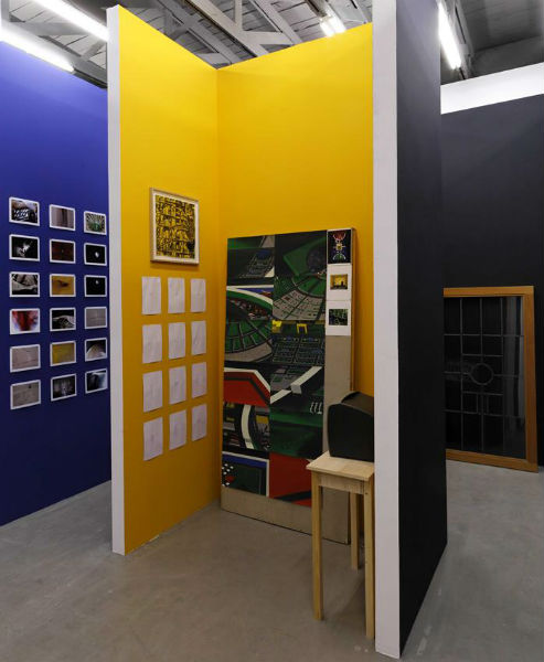 Matt Mullican, Subject Driven (detail), 2008, yellow room, various objects 1970-2008, c. 400 x 453 x 190 cm. Photo courtesy Stedelijk Museum.