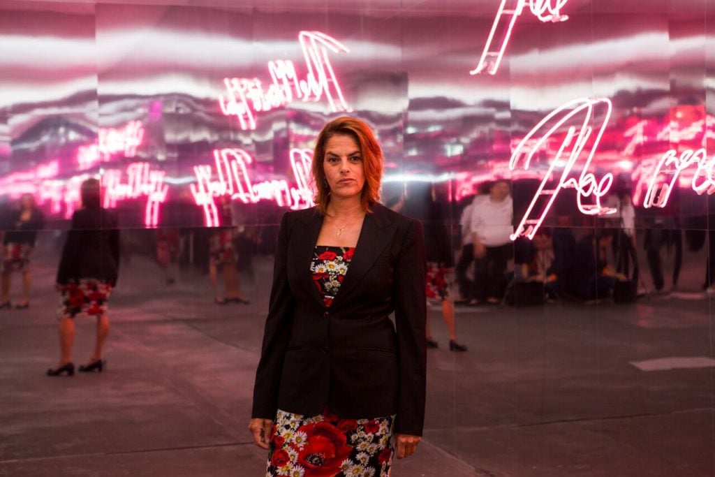 Tracey Emin at Art Basel Unlimited 2016. Courtesy of Lehmann Maupin.