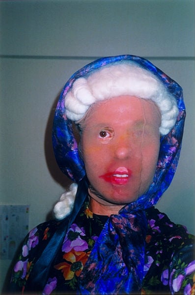 Wolfgang Tillmans, Deranged granny (self), 1995, framed, 214 x 143 x 6 cm. Photo courtesy Stedelijk Museum.