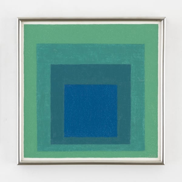 Josef Albers Study for Homage to the Square: Zephir, 1969 Oil on Masonite 16 x 16 inches (40.6 x 40.6 cm) © 2016 The Josef and Anni Albers Foundation/Artists Rights Society (ARS), New York; courtesy David Zwirner, New York/London