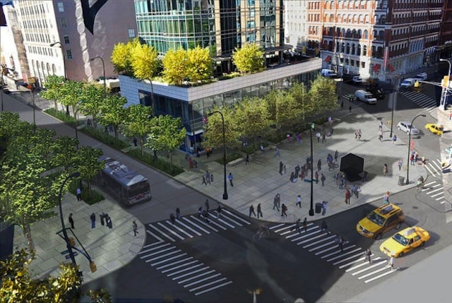 A rendering of the new Astor Place. Courtesy of the NYC Dept. of Design & Construction.