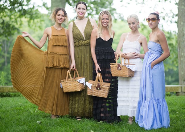 Cleo Wade, Kate Greer, Liza Voloshin, Margot, and Mia Moretti at the Glass House Summer Party. Courtesy of photographer Carl Timpone/BFA. 