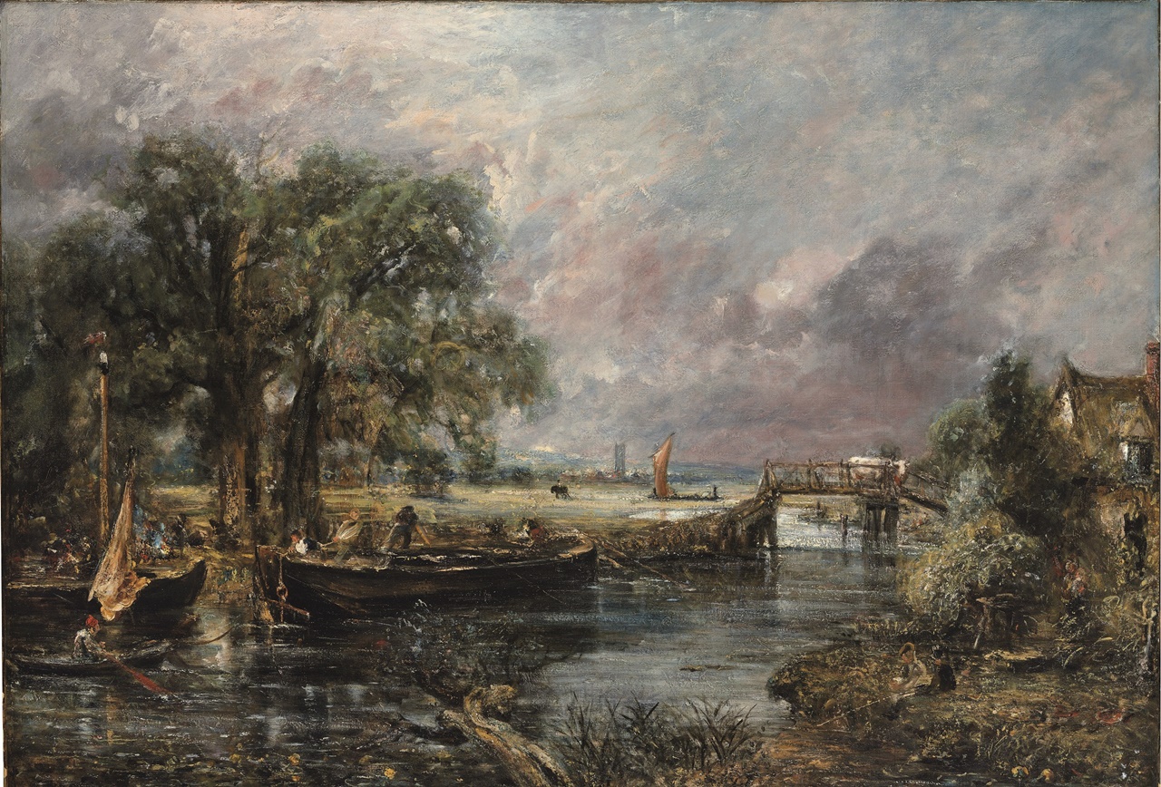 John Constable, <i>View on the Stour near Dedham, full-scale sketch</i>. Courtesy Christie's.