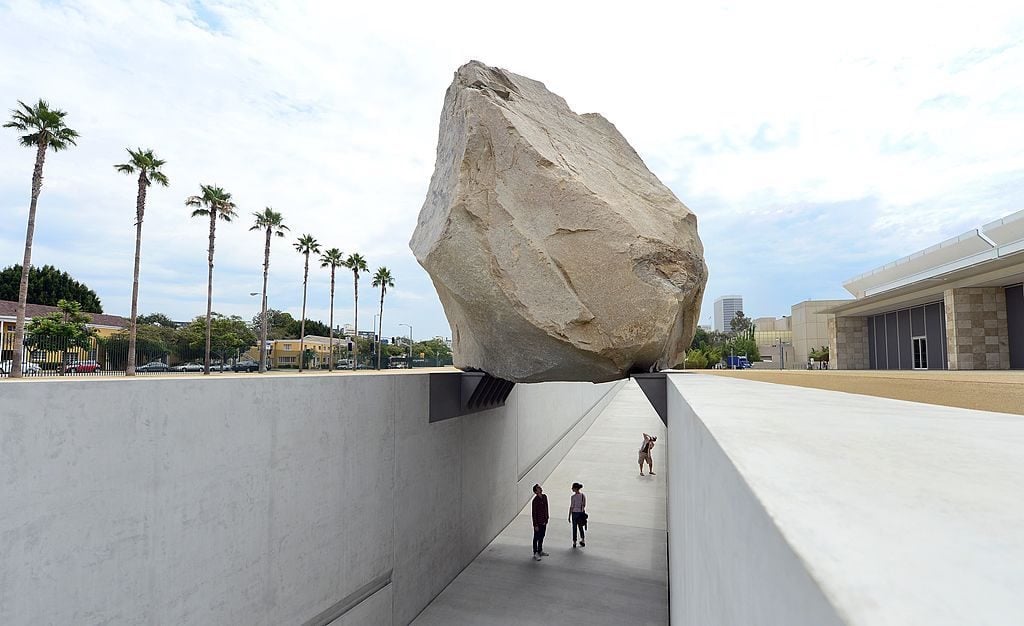 Michael Heizer Levitated Mass (2012). Courtesy of Frederic J. Brown/AFP/Getty Images.