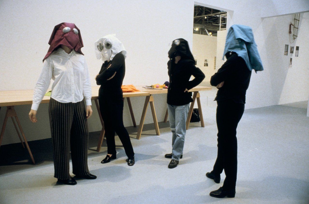Installation view of "Out of Actions: Between Performance and the Object, 1949–1979," 1998, at The Geffen Contemporary at MOCA. Photo Brian Forrest, courtesy of the Museum of Contemporary Art, Los Angeles.