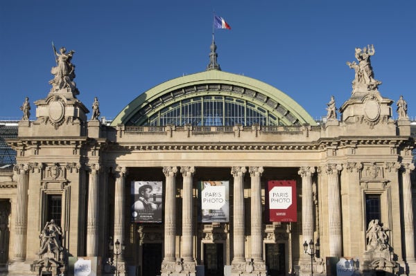 Main entrance of the Grand Palais, opening day, Nov 11, 2015 ©Marc Domage/Paris Photo.