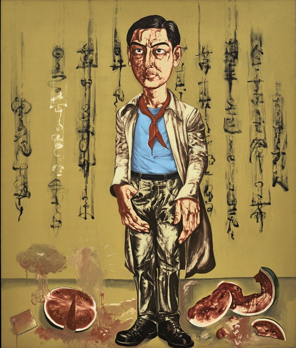 Zeng Fanzhi, Jenny Saville, Self Portrait (1996) Courtesy of Sotheby's. 
