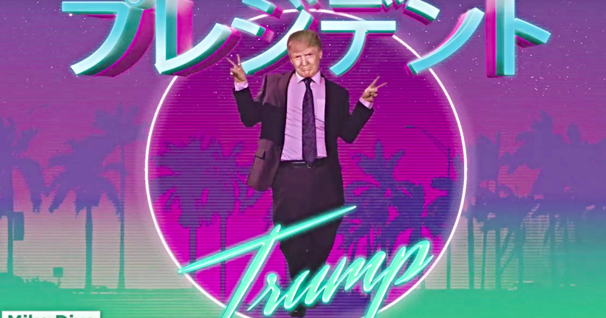 Mike Diva, <em>Japanese Donald Trump Commercial</em>, video still via YouTube. 