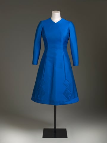 Queen Elizabeth II's Norman Hartnell-designed 1973 day dress. Courtesy of the Royal Collection Trust.