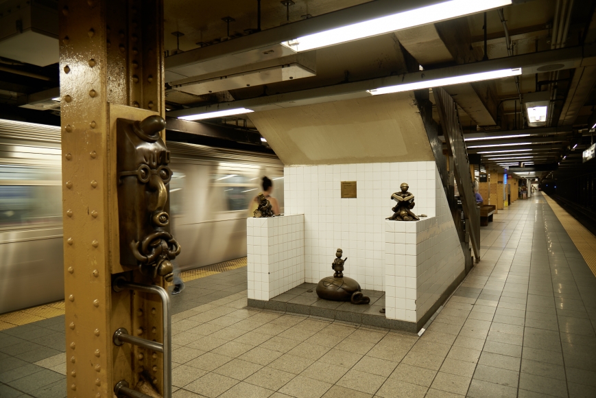 Tom Otterness, Life Underground (2004). Metropolitan Transit Authority and Arts for Transit at the 14th Street-8th Avenue subway station, New York. Courtesy of the artist and Tom Powel Imaging.
