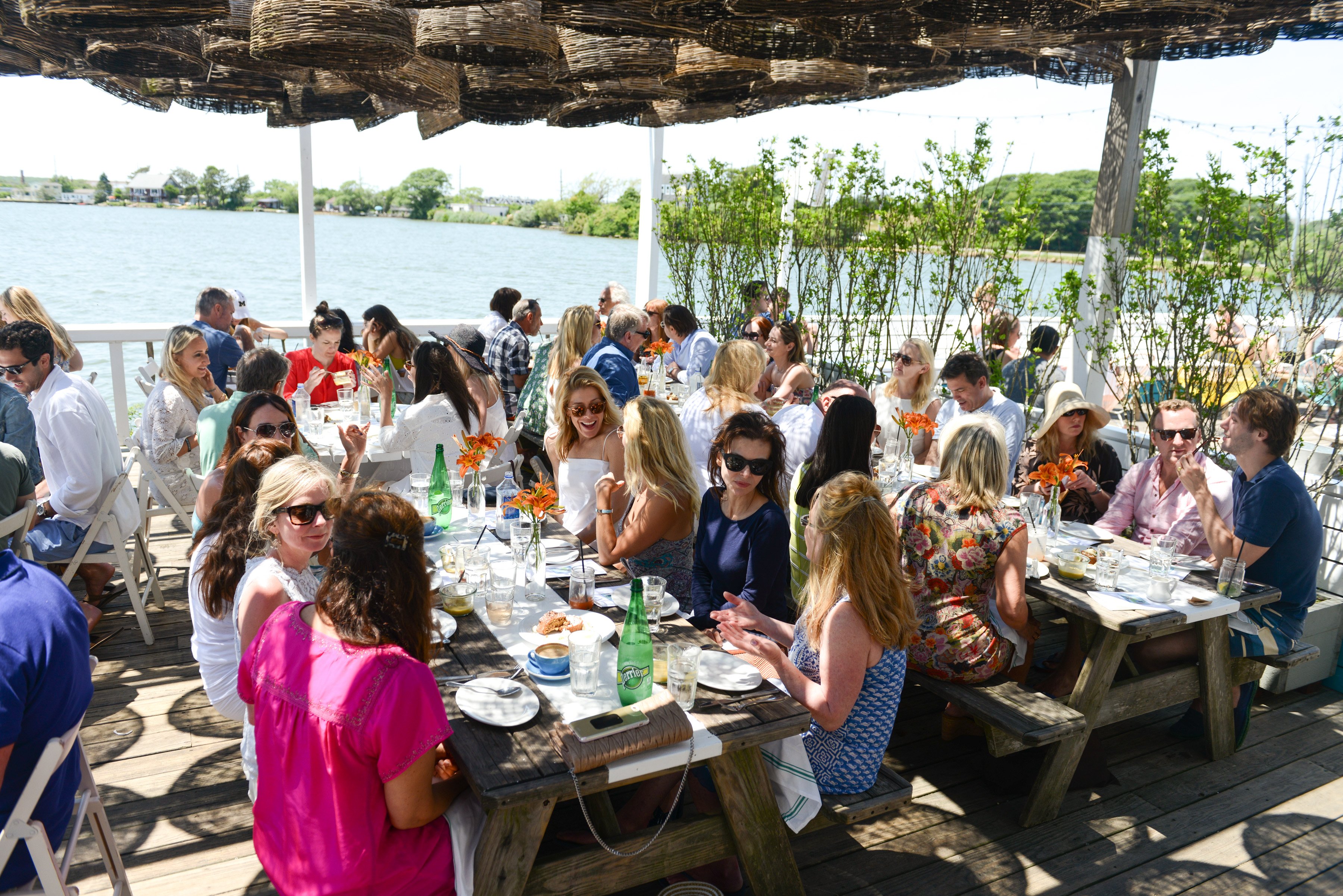 Guests at the Parrish Art Museum's Contemporaries Circle Brunch at the Surf Lodge. Courtesy of Madison McGaw/BFA.