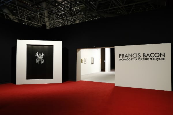 Installation shot of “Francis Bacon: Monaco and French Culture" at the Grimaldi Forum, Monaco. Photo ©JC Vinaj/Grimaldi Forum.