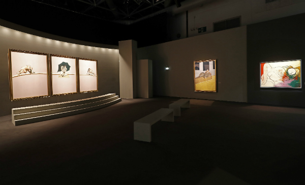 Installation shot of “Francis Bacon: Monaco and French Culture" at the Grimaldi Forum, Monaco.