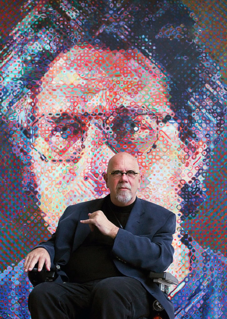 Chuck Close. Courtesy of Getty Images.