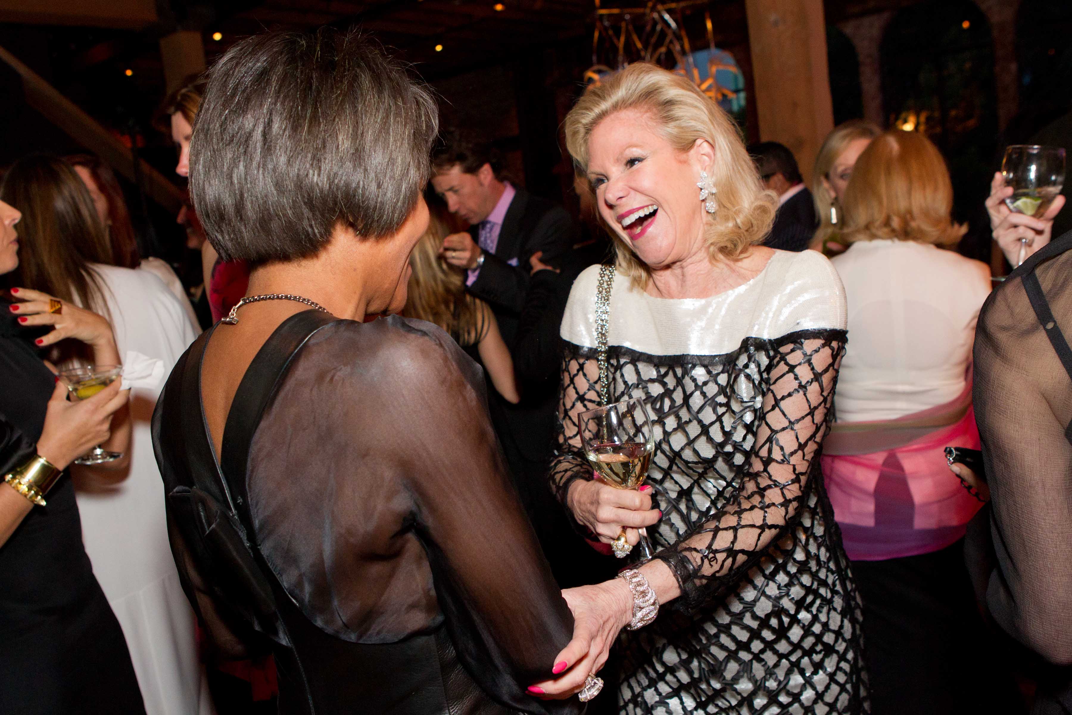 Jeana Toney, Dede Wilsey at VIP Dinner for Jean Paul Gaultier at the de Young Museum in 2012. Courtesy of Drew Altizer/patrickmcmullan.com.