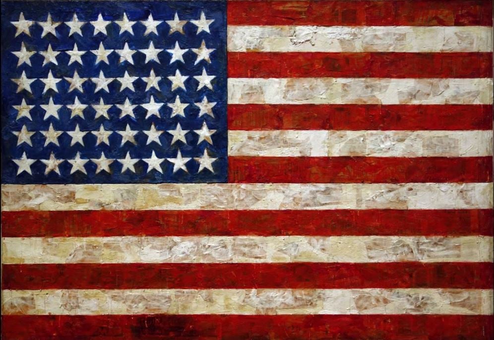 Jasper Johns, Flag (1954-55). Courtesy of YouTube.