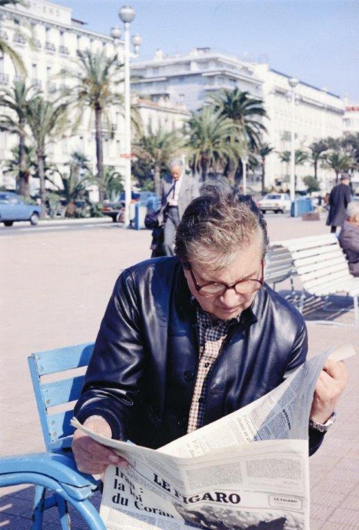 Francis Bacon in Nice in March 1979. Photo ©Eddy Batache.