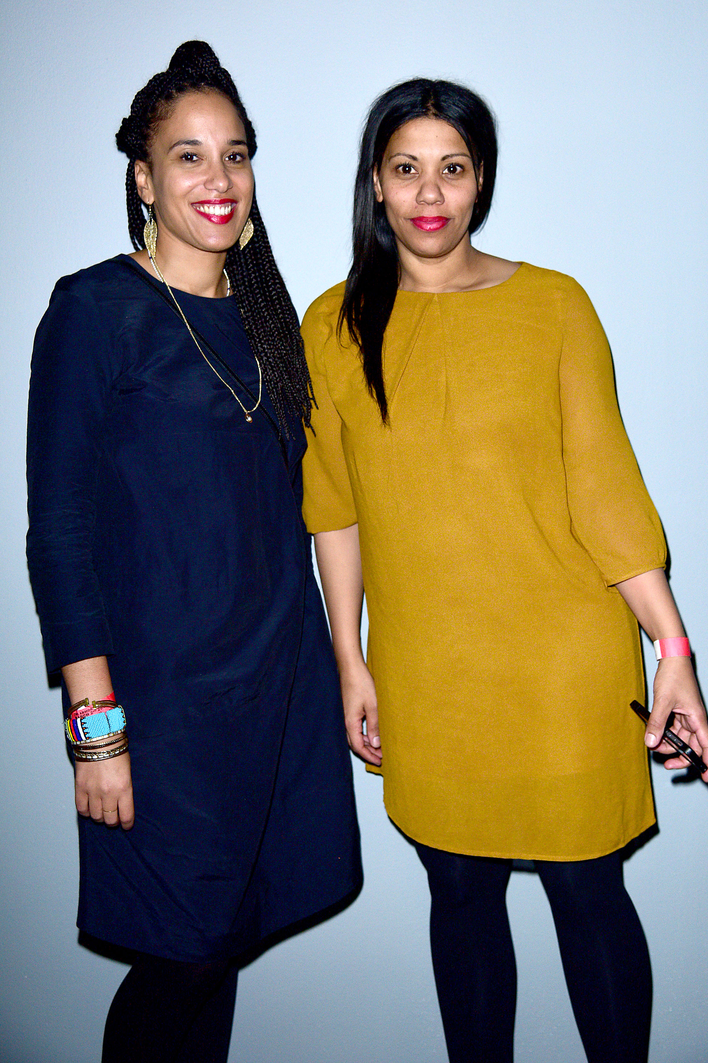 Yvette Mutumba, Julia Drosce at The Armory Party Hosted by The Museum of Modern Art on March 2, 2016. Courtesy of Aurora Rose/Patrick McMullan.