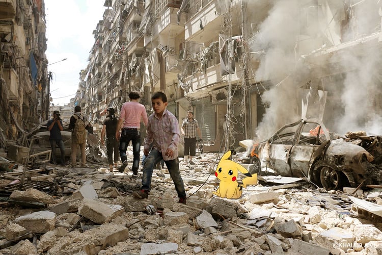 From the series “Pokémon Go in Syria,” by Khaled Akil. Courtesy of the artist.