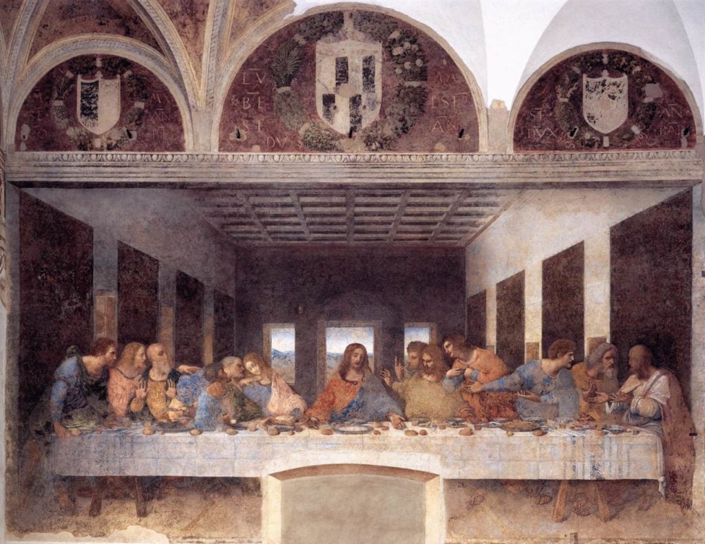 Leonardo da Vinci, The Last Supper (1498). Courtesy of the Convent of Santa Maria delle Grazie in Milan, Italy.