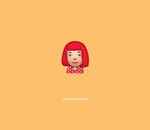 Emoji of Yayoi Kusama. Courtesy of Cantor Fine Art.