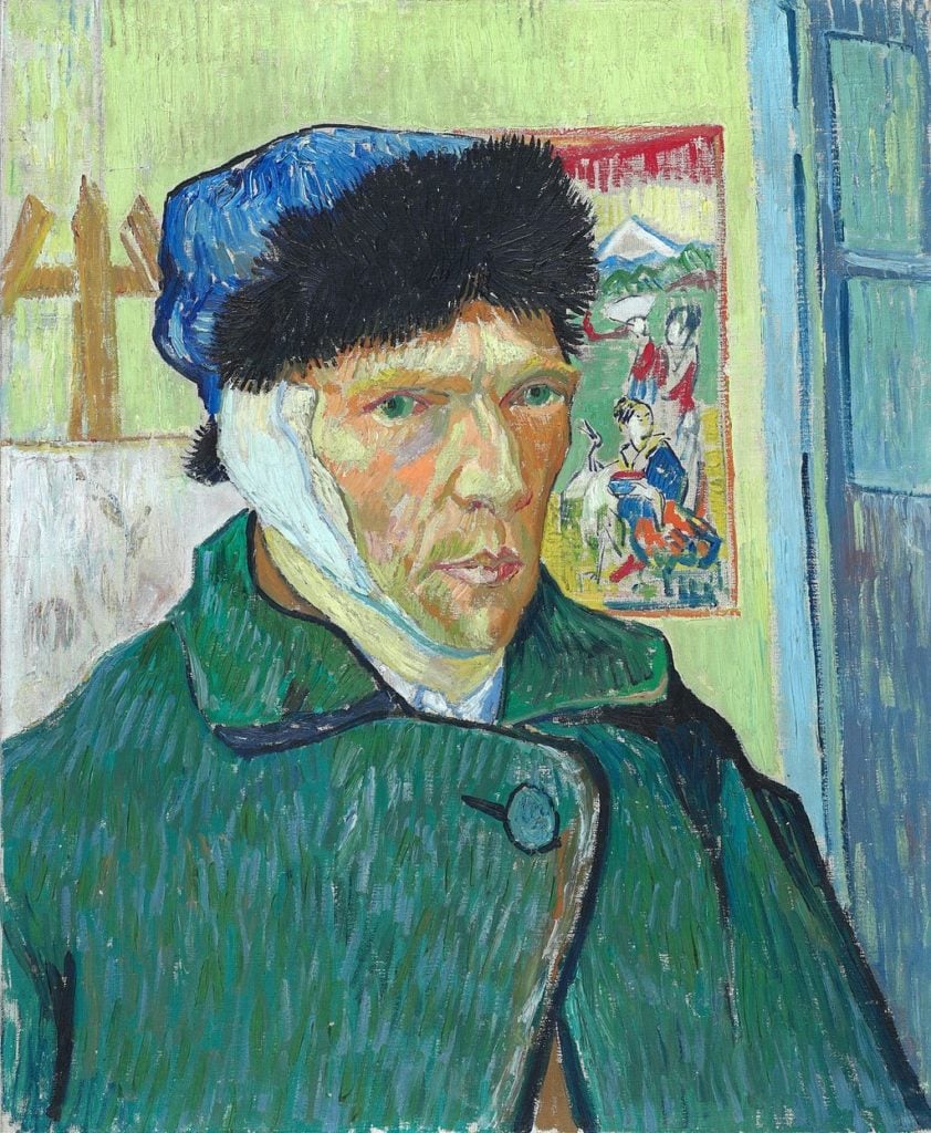 Vincent van Gogh, Self Portrait With Bandaged Ear (1889). Collection of the Courtauld, London.