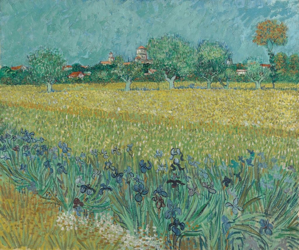 Vincent van Gogh, Field with Irises near Arles, (1888). Courtesy of Fondation Vincent Van Gogh, Arles.