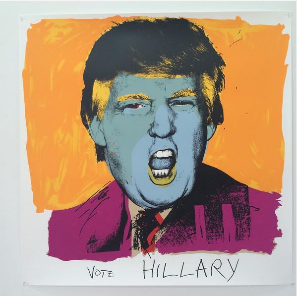 Deborah Kass, Vote Hillary, 2016. Photo via Instagram.