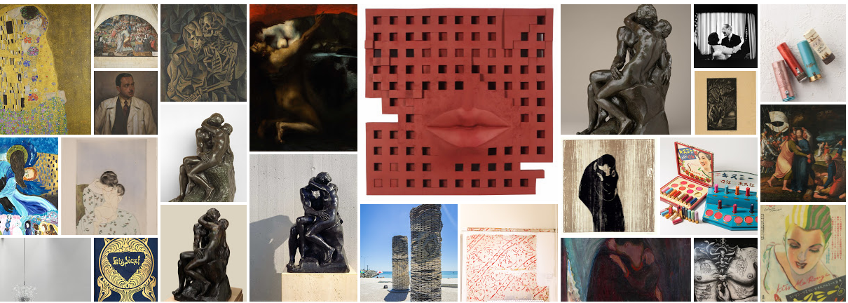 Detail of a Google Arts & Culture Search for "kiss."