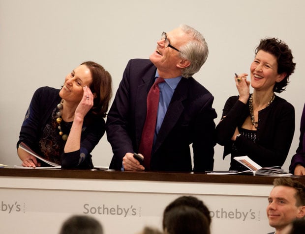 Sotheby's Helena Newman, Philip Hook and Melanie Clore courtesy of Sotheby's. 