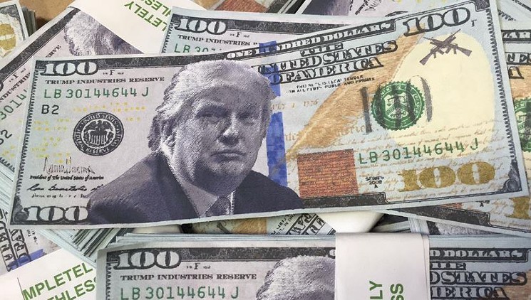 Plastic Jesus, Donald Trump $100 bill. Courtesy Plastic Jesus. 