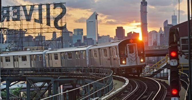 A New York subway train. Courtesy of the MTA.